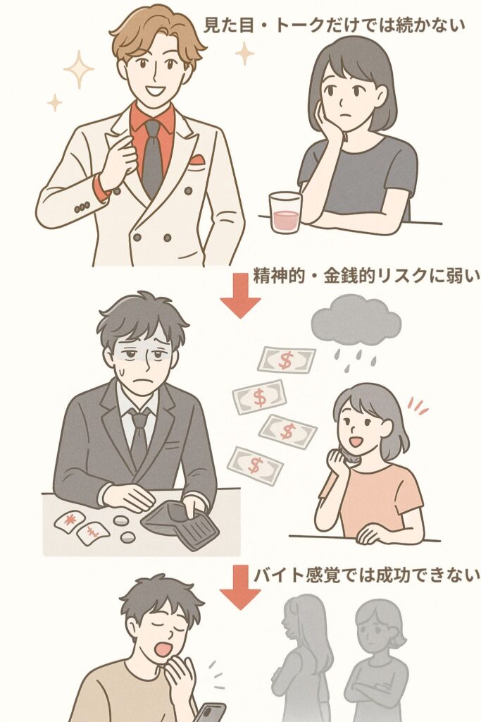 稼げないホストの図解