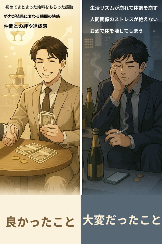 ホストをやって良かったことと悪かったことの図解