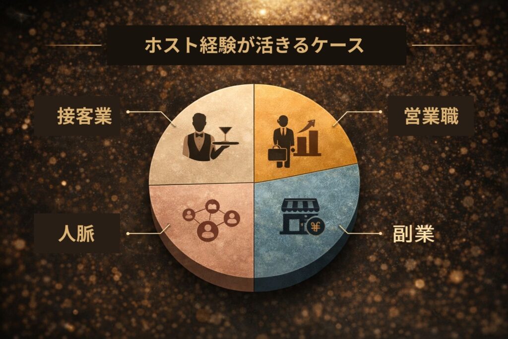 ホスト経験が活きるケースの円グラフ