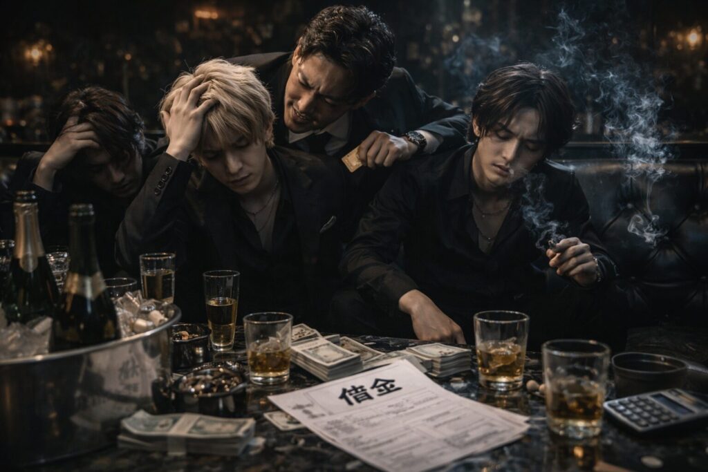 借金で悩むホスト