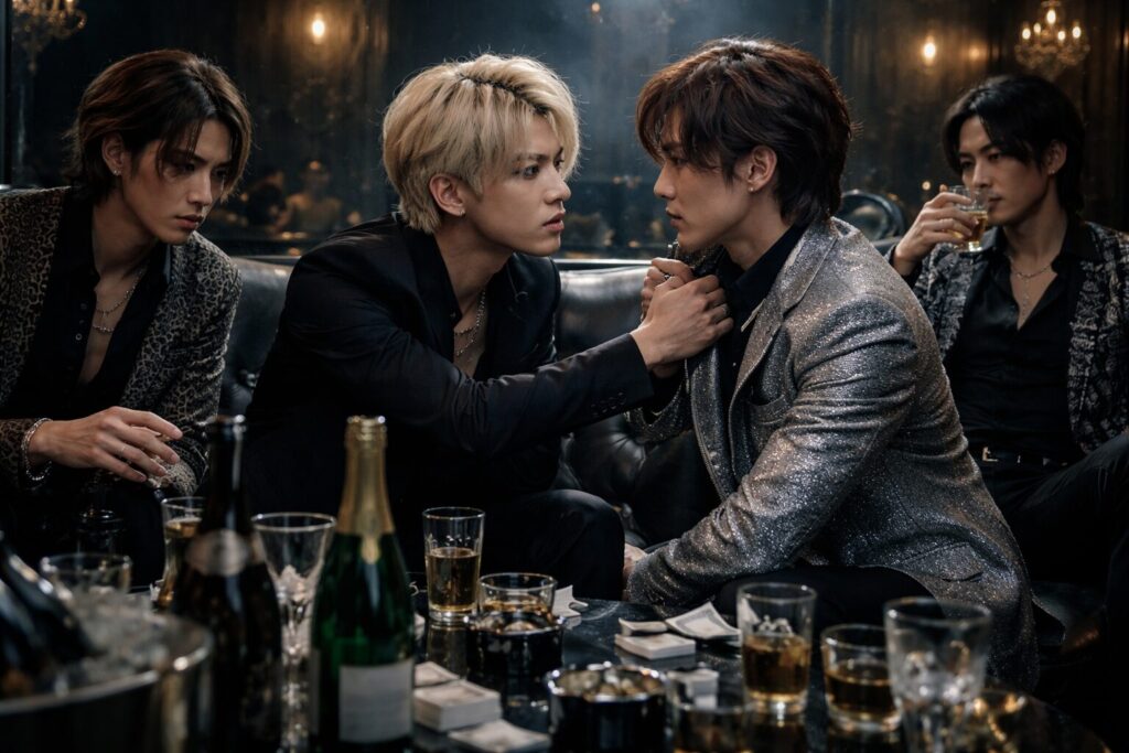 もめているホストの画像