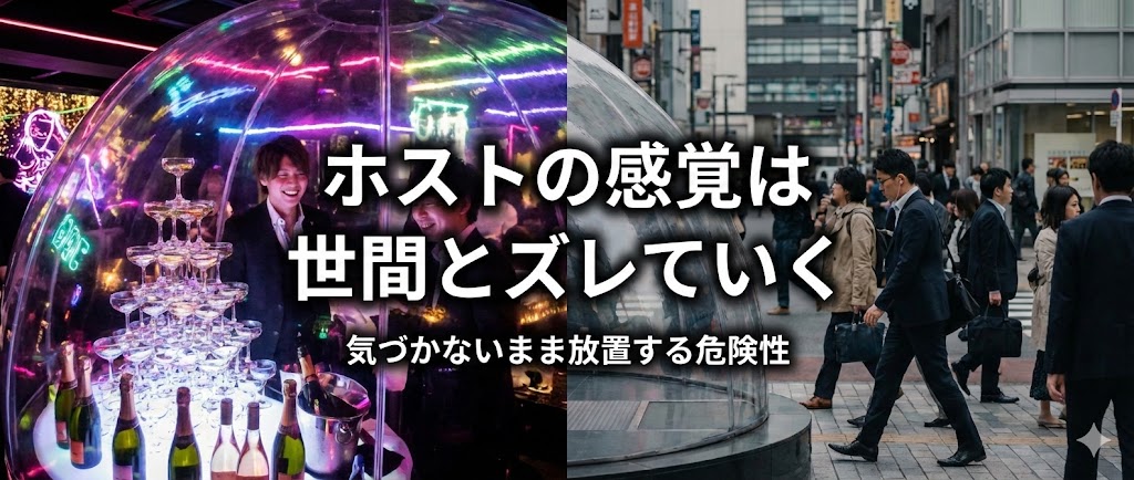 ホストの感覚は世間とズレていく。という記事のアイキャッチ